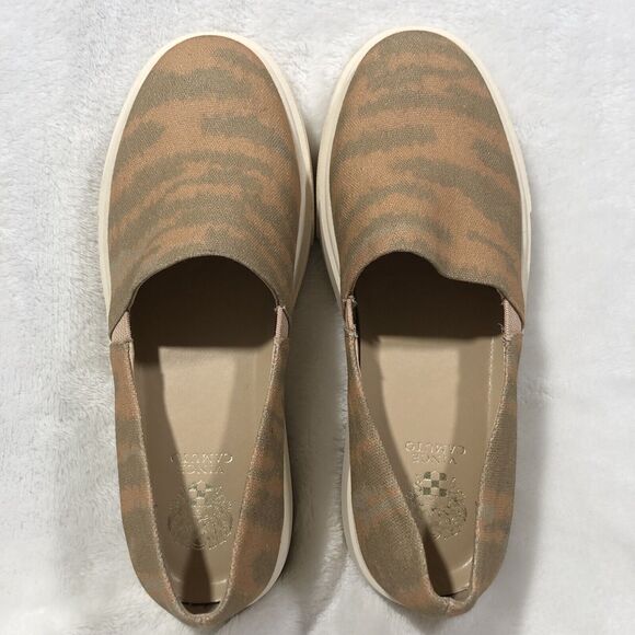 Vince Camuto Abbinna Canvas Platform Sneaker Shoes Muted Beige Tie Dye Size 8 M - Picture 2 of 12